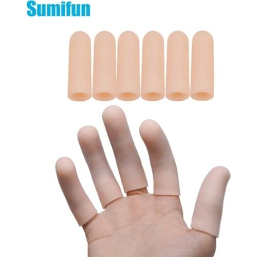 6Pcs Silicone Gel Tubes Finger Little Toe Protector Corn Blister Pain Relief Sleeve Cover Toe Separators Foot Care Tool D2217