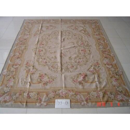 Free shipping 9'x12' Stunning French style aubusson carpets hand knottedrugs