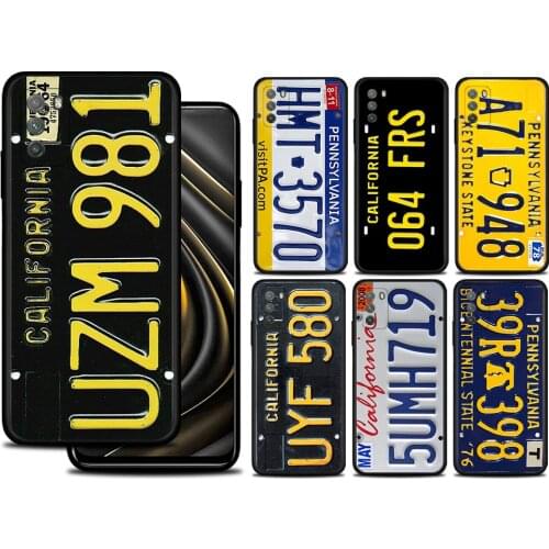 Retro Funny License Plate Number Case For Xiaomi Mi Poco X3 Pro F3 X3 GT M3 X3 NFC F1 M3 Pro 5G F3 GT Black Silicon Cover Coque