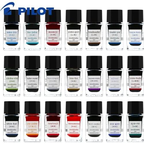 Pilot INK-15 Color Ink Gradient Iroshizuku Natural Color 24 Color Vial 15ml Non Carbon Color Ink Without Blocking Pen