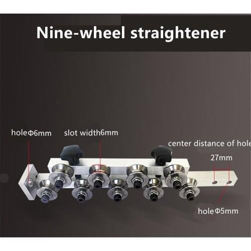 Nine-wheel straightener wire and cable straightener straightener straightening wire for jewelry making