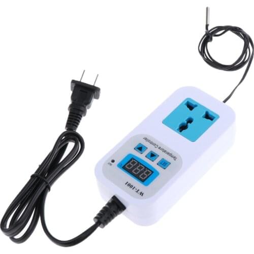 Electronic Temperature Control Socket Thermostat Control Digital Display, -50~110C