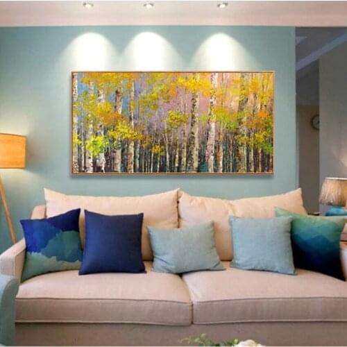 Forest Tree View Landscape Hand Made Oil Painting Artwork Pictures Abstract Home Wall Decorations Bed Room Wall Living Room Wall