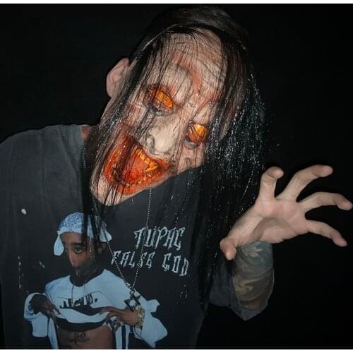 Bloody Scary Zombie Adult Latex Mask Cosplay Costume Helmet Masks Halloween Party Prop