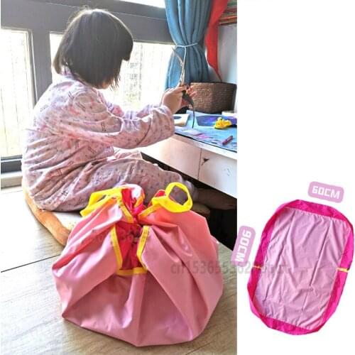 Square Childrens Toys Quick Storage Bag for Lego Building Block Game Mat Eco-friendly Fabric Storage Beam Bag 60*90cm