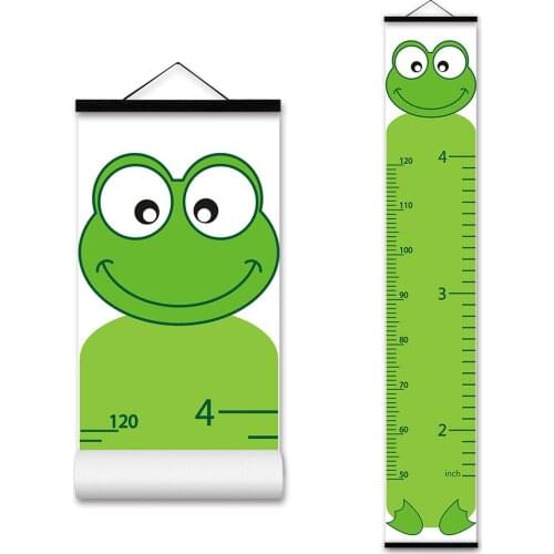 Height Measure Ruler Child Growth Chart Wooden scroll paintings Wall Hanging Christmas Man Canvas Print Children Gift Bedroom