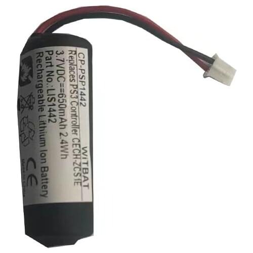 3.7V 650mAh Li-ion Battery Suitable for PS3 CECH-ZCS1E left handle battery Rechargeable Replacement LIS1442, 4-180-962-01