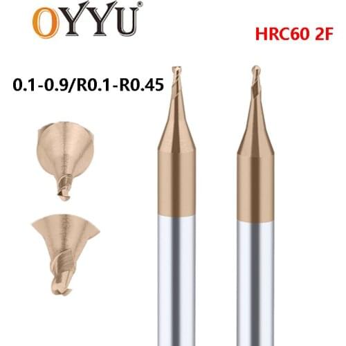 Miniature end mills Tungsten Steel Router Bit CNC Carbide Small Diameter Milling Cutter 0.1 0.2 0.3 0.5 R0.1 R0.15 R0.2 Endmill
