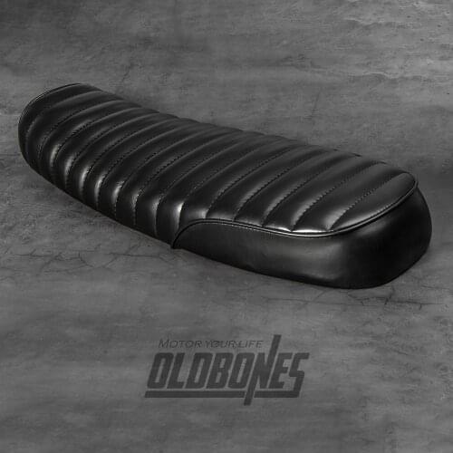 Motorcycle Universal Vintage Cafe Racer Seat Cushion Saddle Seat With Stripe Complete Seat 640mm MASH125 MUTT125