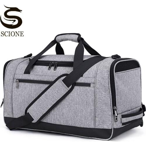 Men Fashion Carry On Weekend Bags Large Capacity Sports Shoulder Bags Travel Duffel Totes Dry wet Gym Bags Men Handbags XA7M