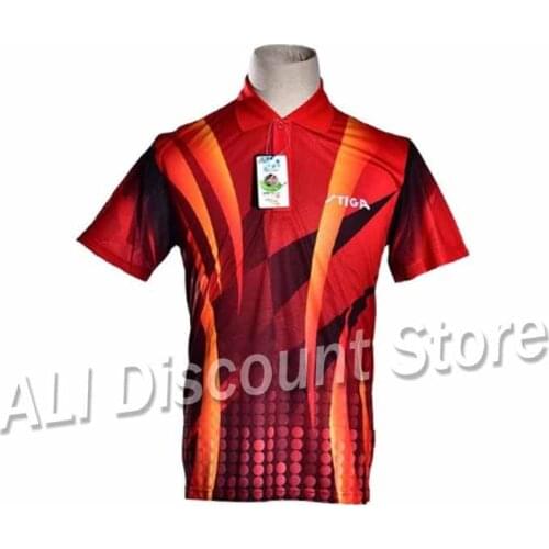 STIGA Table Tennis Clothes sport Shirt Badminton Clothing short sleeve Uniforms for men Tenis Masculino