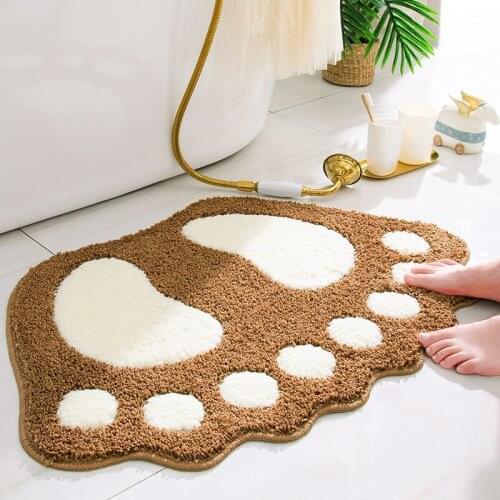 Soft Non Slip Bath Mat Bathroom Rug Absorbent Microfiber Shaggy Mat 40 x 57 cm