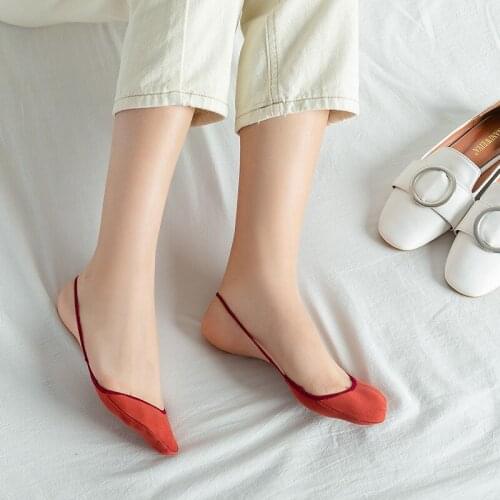 Socks Women Summer Thin Candy Color Sling Invisible Socks Japanese Cotton Half Palm Socks Forefoot Pads Wholesale
