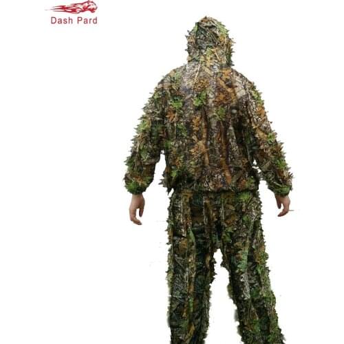 Hunting clothes New 3D maple leaf Bionic Ghillie Suits Yowie sniper birdwatch airsoft Camouflage Clothing jacket and pants