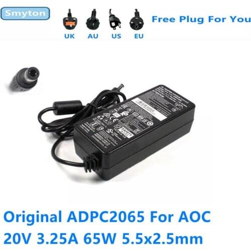 Original ADPC2065 20V 3.25V 65W AC Adapter For AOC AG322FCX U2879VF 280LM00004 315LM00019 E2272PWUT/BS Monitor Power Charger