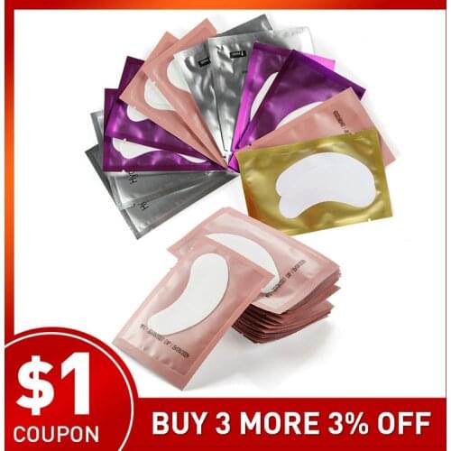 200 pairs Paper Patches Eyelash Under Eye Pads Lash Eyelash Extension Pillow Stickers Lint Free Tips Sticker Wraps Make Up Tools
