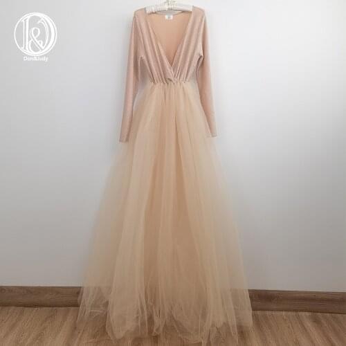 Don&Judy Tulle Maternity Dress Maternity Women Long Puffy Tulle Party Gown Prom Dresses Custom Made For Photography 2021