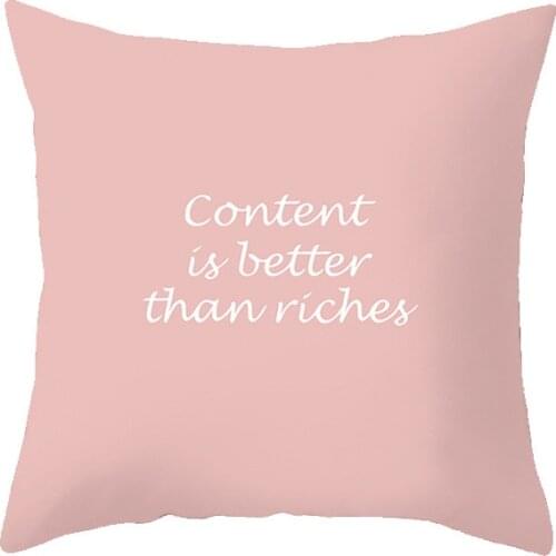 Modern Simple Pink Series Plush 45x45cm Living Room Sofa Car Bed Head Pillow Waist Back Pillowcase