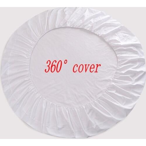 Round Elastic Fitted Sheet Solid Color Home Bed Sheets Cotton Bed Linen Theme hotel round bed sheets