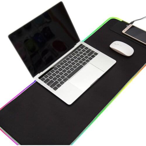 RGB Gaming Mouse Pad Large Rubber Base Gaming Mouse Pad Mat with Backlight Carpet For keyboard Desk Mat Mause
