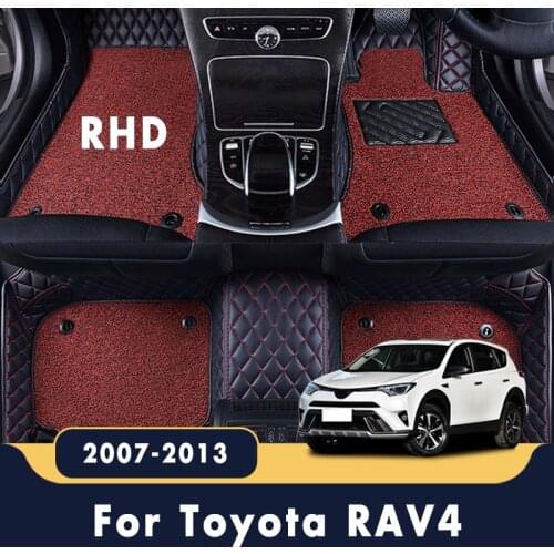 RHD Double Layer Wire Loop Car Floor Mats Carpets Decoration Protect For Toyota RAV4 RAV 4 2013 2012 2011 2010 2009 2008 2007