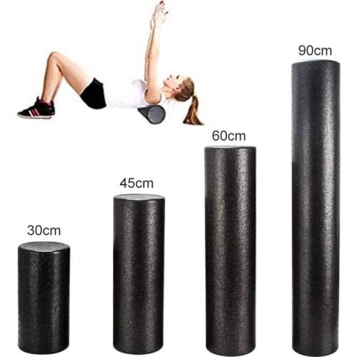 90CM Black Yoga Block Roller Massage Eva Fitness Foam Roller Massage Pilates Body Exercises Gym with Trigger Points Training