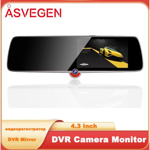4.3 inch Car DVR Camera Dash Cam FHD 1080P 3 Camera Car Auto DVR Mirror Recorder Car Rearview Mirror G-sensor DVR