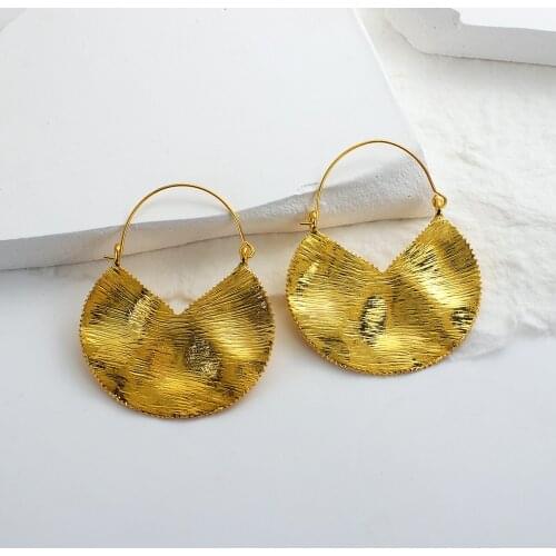 AENSOA Wholesale ZA New Fashion Gold Color Metal Geometric Long Hanging Drop Earrings Vintage Trendy 2021 Earrings for Women