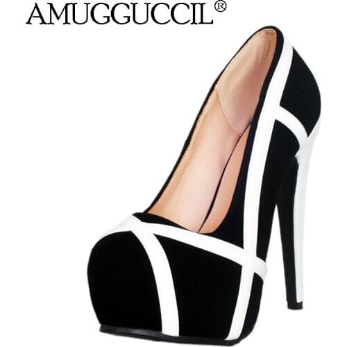 Customize 2021 New Plus Big Size 35-52 Black Fashion Sexy High Heel Platform Spring Party Female Lady Shoes Women Pumps D1362