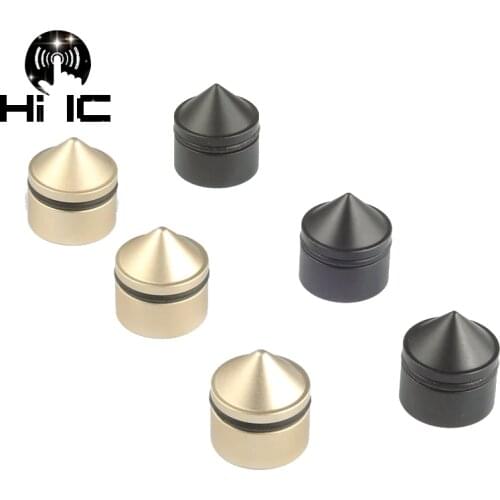 1Pcs Gold HiFi Isolation Amplifier Speaker Spikes Subwoofer Spikes Isolation Turntable Pad Stand Feet spikes Pad Base Feet Pads