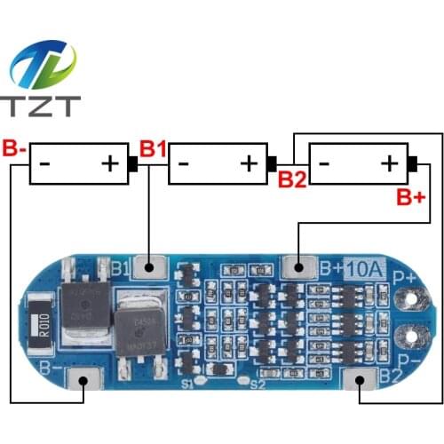 3S 10A Li-ion Lithium Battery 18650 Charger Protection Board 11.1V 12.6V