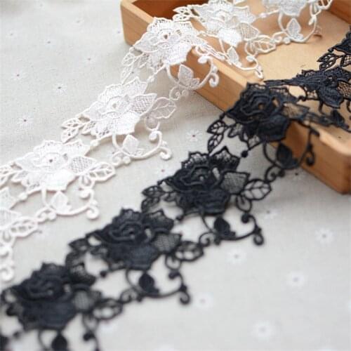 Hollow Flower Water-Soluble Lace Trimmings DIY Cheongsam Dress Baby Clothes Decoration Accessories Width 7cm VQ104833