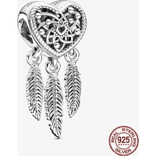 925 Sterling Silver White Symphony Colored Glass Heart Shape Fit Original 3mm Bracelet&Bangle Making Fashion DIY Jewelry For