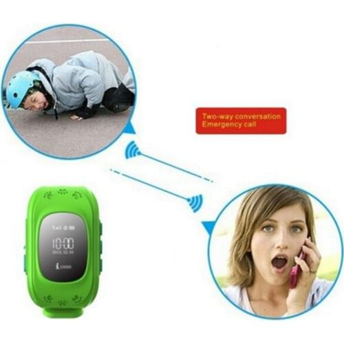 Factory price q50 kids gps tracker watch phone English language