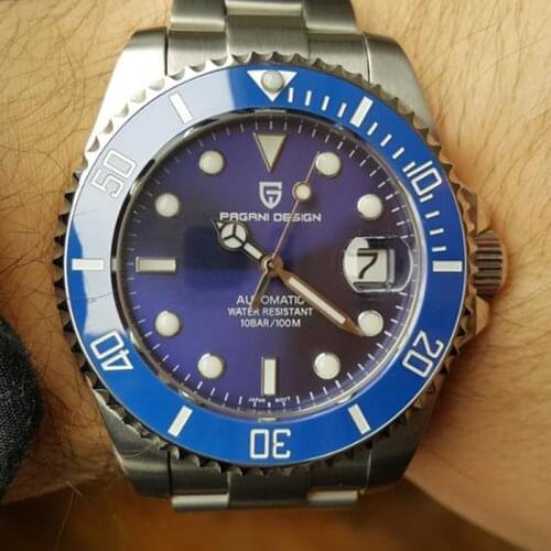 PAGANI Design mechanical mens watches automatic watch men stainless steel waterproof clock fashion sport men wrist watch NH35A