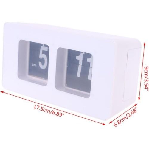 Retro Auto Flip Clock Number Classic Stylish Modern Desk Wall Clock New