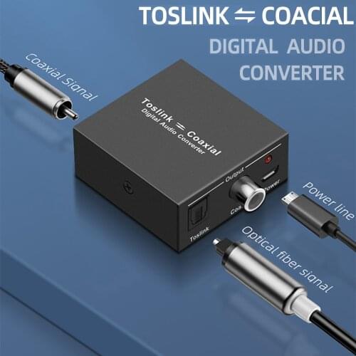 2 Way Optical SPDIF Toslink to Coaxial or Coaxial to Optical SPDIF Toslink Bi-Directional Switch Digital Audio Converter