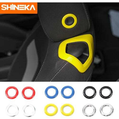 SHINEKA Car Styling Headrest Adjust Switch Button Decoration Cover Ring ABS for Chevrolet Equinox 2017 Car Accessories