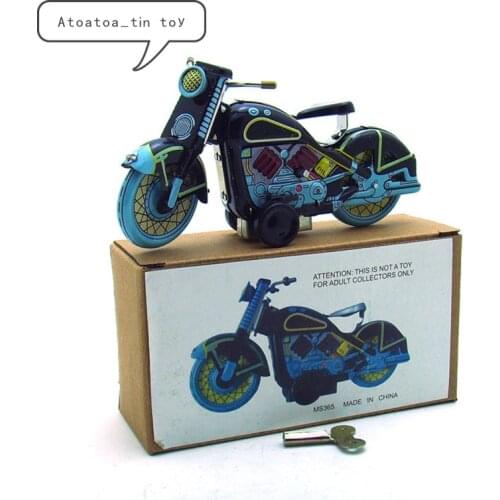 Vintage Motorbike Collection Tin toys Classic Clockwork Wind Up Motorcycle Model Tin Toys For Adult Kids Collectible Gift