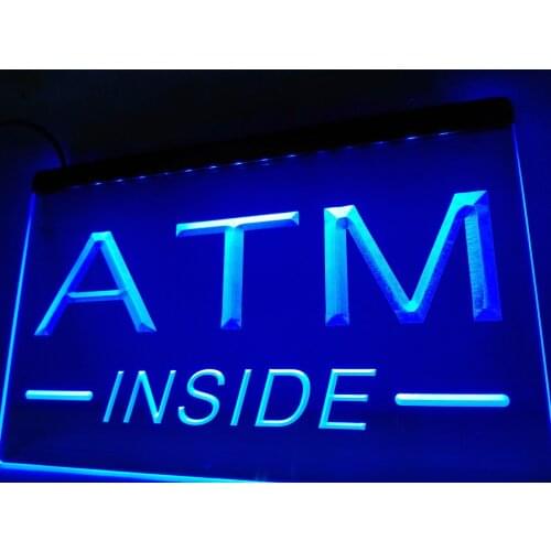 LB565- ATM Inside Display Lure NEW LED Neon Light Sign home decor crafts