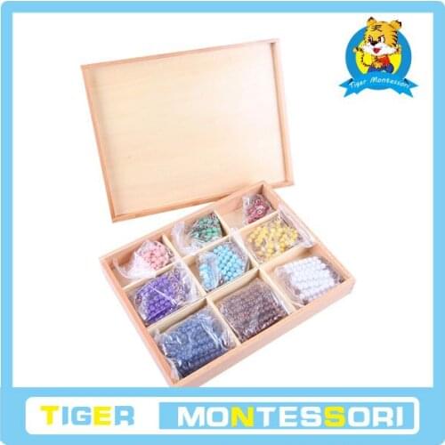 Montessori mathematics Checker Board Beads toy