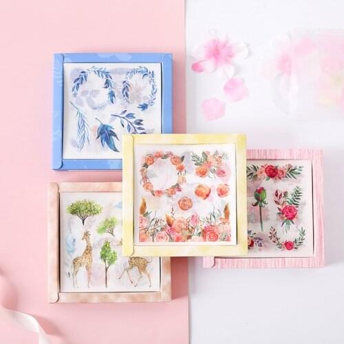 20 Pcs/Lot Refresh Succulent Plant Animal Washi Paper Sticker Decoration Stickers Diary Scrapbooking stickers Kawaii Stationery