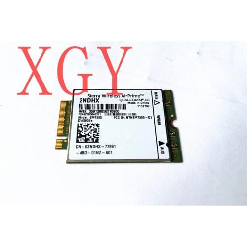Original DW5808e Wireless EM7355 4G LTE M.2 WWAN Card For Dell Venue 11 Pro 5130 DP/N: 2NDHX 02NDHX fully tested