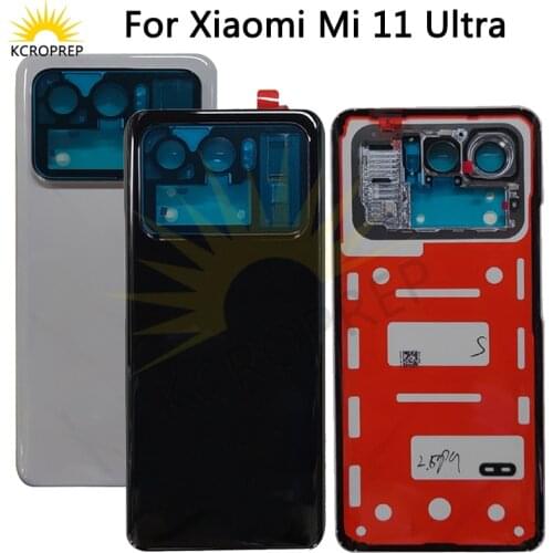 Original For Xiaomi Mi 11 Ultra Back Battery Cover Housing Door Rear Case +Camera Frame For xiaomi 11 ultra back housing