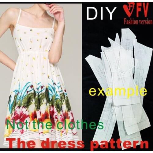 Dresses Sewing Pattern Template Cutting drawing Clothing DIY ((Not selling clothes)) BLQ- 110