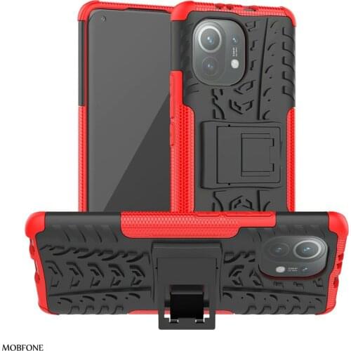 ShockProof Rugged Armor Case For Xiaomi Mi 11 Mi11 2 in 1 Stand Cover Protective Shell Mi 11 Fundas Coque Cases
