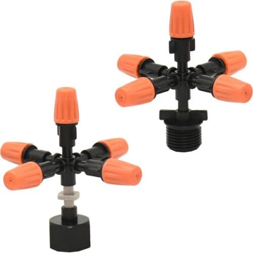Male Female 1/2" mist sprinkler Atomizing nozzle 5-way Fog Sprinkler Nozzle adjustable Misting mist water sprayer Kits 25set