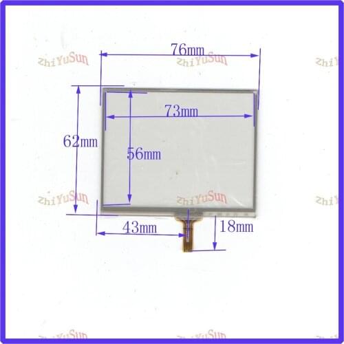 ZhiYuSun 5PCS/Lot AT 389 3.5 inch Resistive touch screens 3.5 inch 4 lines 76mm*62mm screen free shipping GLASS welding type