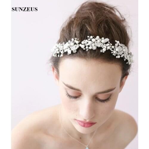 Hand-made Luxury Bridal Headbands Crystal Pearls Headpiece Wedding Accessory For Head SQ0191