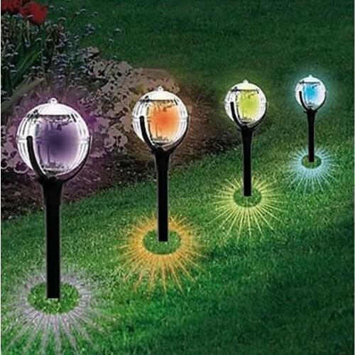 LED Solar Garden Lights Outdoor Color Change Pathway Light Landscape LED Lawn Lights Waterproof Solar Power Lamp for Yard Garden
